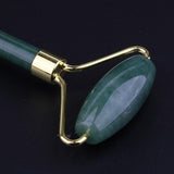Maxbell Maxbell Natural Jade Facial Massage Double Roller Guasha Massager Board Set Gold