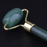 Maxbell Maxbell Natural Jade Facial Massage Double Roller Guasha Massager Board Set Gold