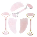 Maxbell Maxbell Jade Massage Roller Gua Sha Scraping Tool Anti Aging Body Massage Rose Gold