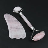 Maxbell Maxbell Jade Massage Roller Gua Sha Scraping Tool Anti Aging Body Massage Silver