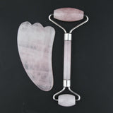 Maxbell Maxbell Jade Massage Roller Gua Sha Scraping Tool Anti Aging Body Massage Silver