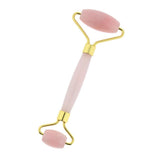 Maxbell Maxbell Jade Stone Facial Massage Double Roller Face Neck Massager Pink