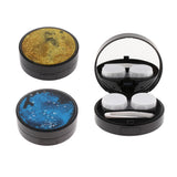 Maxbell Maxbell Contact Lens Box Travel Soaking Storage Case Tweezers Set Kit Orange Black