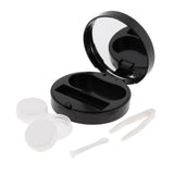 Maxbell Maxbell Contact Lens Box Travel Soaking Storage Case Tweezers Set Kit Orange Black