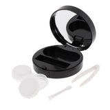 Maxbell Maxbell Contact Lens Box Travel Soaking Storage Case Tweezers Set Kit Orange Black