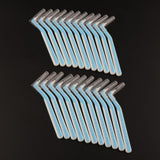 Maxbell Maxbell 22x Interdental Brush Toothpick Floss Teeth Cleaning Brush Blue 1.0mm
