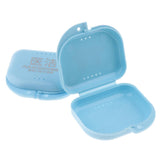 Maxbell 2 Denture Storage Container Mouth Guard Case Orthodontic Retainer Box Blue