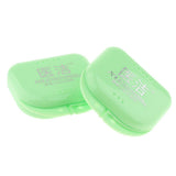 Maxbell 2 Denture Storage Container Mouth Guard Case Orthodontic Retainer Box Green