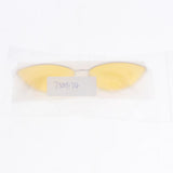 Maxbell Maxbell Vintage Cat Eye Sunglasses Gothic Triangle Narrow Glasses Golden-Yellow