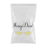 Maxbell Maxbell Vintage Cat Eye Sunglasses Gothic Triangle Narrow Glasses Golden-Yellow