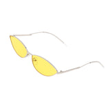 Maxbell Maxbell Vintage Cat Eye Sunglasses Gothic Triangle Narrow Glasses Golden-Yellow