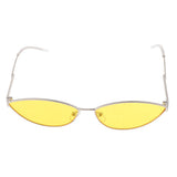 Maxbell Maxbell Vintage Cat Eye Sunglasses Gothic Triangle Narrow Glasses Golden-Yellow
