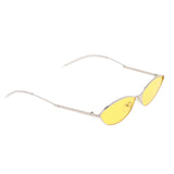 Maxbell Maxbell Vintage Cat Eye Sunglasses Gothic Triangle Narrow Glasses Golden-Yellow