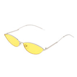 Maxbell Maxbell Vintage Cat Eye Sunglasses Gothic Triangle Narrow Glasses Golden-Yellow