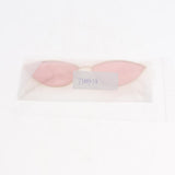 Maxbell Maxbell Vintage Cat Eye Sunglasses Gothic Triangle Narrow Glasses Golden-Pink