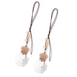 Maxbell Maxbell 2X Empty Car Perfume Bottle Hanging Pendant Aroma Diffuser White Flower