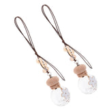 Maxbell Maxbell 2X Empty Car Perfume Bottle Hanging Pendant Aroma Diffuser White Flower
