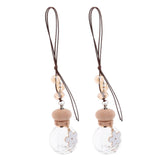 Maxbell Maxbell 2X Empty Car Perfume Bottle Hanging Pendant Aroma Diffuser White Flower