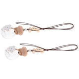 Maxbell Maxbell 2X Empty Car Perfume Bottle Hanging Pendant Aroma Diffuser White Flower