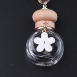 Maxbell Maxbell 2X Empty Car Perfume Bottle Hanging Pendant Aroma Diffuser White Flower