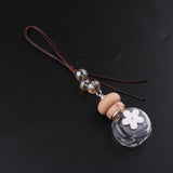 Maxbell Maxbell 2X Empty Car Perfume Bottle Hanging Pendant Aroma Diffuser White Flower