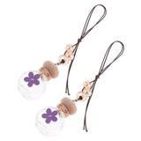 Maxbell Maxbell 2X Empty Car Perfume Bottle Hanging Pendant Aroma Diffuser Purple Flower