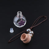 Maxbell Maxbell 2X Empty Car Perfume Bottle Hanging Pendant Aroma Diffuser Purple Flower