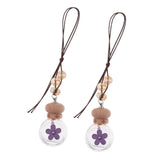 Maxbell Maxbell 2X Empty Car Perfume Bottle Hanging Pendant Aroma Diffuser Purple Flower