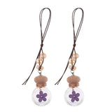 Maxbell Maxbell 2X Empty Car Perfume Bottle Hanging Pendant Aroma Diffuser Purple Flower