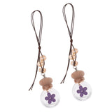 Maxbell Maxbell 2X Empty Car Perfume Bottle Hanging Pendant Aroma Diffuser Purple Flower