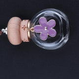 Maxbell Maxbell 2X Empty Car Perfume Bottle Hanging Pendant Aroma Diffuser Purple Flower