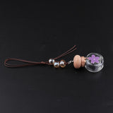 Maxbell Maxbell 2X Empty Car Perfume Bottle Hanging Pendant Aroma Diffuser Purple Flower