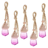 Maxbell Maxbell 5Pcs 6ML Car Hanging Perfume Bottle Essential Oil Pendant Decor Purple