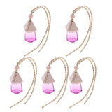 Maxbell Maxbell 5Pcs 6ML Car Hanging Perfume Bottle Essential Oil Pendant Decor Purple