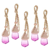 Maxbell Maxbell 5Pcs 6ML Car Hanging Perfume Bottle Essential Oil Pendant Decor Purple