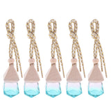 Maxbell Maxbell 5Pcs 6ML Car Hanging Perfume Bottle Essential Oil Pendant Decor Light Blue