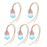 Maxbell Maxbell 5Pcs 6ML Car Hanging Perfume Bottle Essential Oil Pendant Decor Light Blue