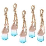 Maxbell Maxbell 5Pcs 6ML Car Hanging Perfume Bottle Essential Oil Pendant Decor Light Blue