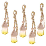 Maxbell Maxbell 5Pcs 6ML Car Hanging Perfume Bottle Essential Oil Pendant Decor Yellow