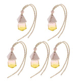 Maxbell Maxbell 5Pcs 6ML Car Hanging Perfume Bottle Essential Oil Pendant Decor Yellow