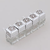 Maxbell Maxbell 5Pcs 6ML Car Perfume Bottle Essential Oil Fragrance Diffuser Vials Sliver