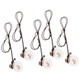 Maxbell Maxbell 5 Pieces Refillable Car Decor Perfume Bottle Pendants Bottle for Home 2.8cm
