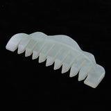 Maxbell Maxbell Natural Jade Gua Sha Acupoint Massage Comb Scalp Massager Relaxation Comb 02