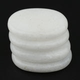 Maxbell Maxbell 4 Piece Hot Spa Massage Stone Rock Energy Stone for Body Facial Care White