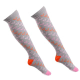 Maxbell Maxbell 1 Pair Women Compression Socks Stocking Sleeve For Sports Running Gray L-XL