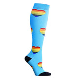 Maxbell Maxbell 1 Pair Running Sports Leg Support Sleeves Compression Socks Blue XL L