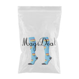 Maxbell Maxbell 1 Pair Running Sports Leg Support Sleeves Compression Socks Blue XL L