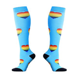 Maxbell Maxbell 1 Pair Running Sports Leg Support Sleeves Compression Socks Blue XL L