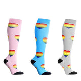 Maxbell Maxbell 1 Pair Running Sports Leg Support Sleeves Compression Socks Gray M S