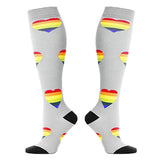 Maxbell Maxbell 1 Pair Running Sports Leg Support Sleeves Compression Socks Gray M S